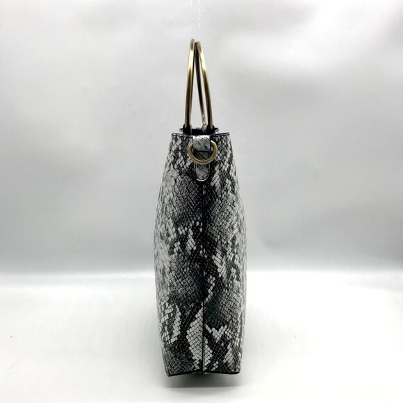 Unbranded Snakeskin Print Top Handle Crossbody & Matching Pouch - Picture 3 of 11